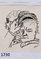 BECKMANN, MAX, 1884-1950, LITHOGRAPHIE 1937, SELBSTPORTRÄT, AUFLAGE 100 EX., 8.5X8 CM, PP.