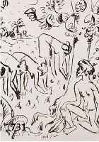 PECHSTEIN, MAX, 1881-1955, DREI LITHOGRAPHIEN AUS: REISEBILDER ITALIEN, SÜDSEE, PAN-PRESSE, PAUL CASSIRER BERLIN 1919, BLATTGR. JE CA. 28 X 36 ...