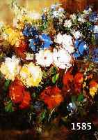 HENZE-MORRO, INGFRIED PAUL, 1925-1972, BLUMENSTILLEBEN, ÖL/LWD, SIGNIERT, CA. 70 X 80 CM, R.