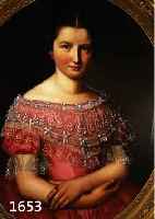 UNBEKANNTER KÜNSTLER, WOHL SÜDDEUTSCH, UM 1840/50, PORTRÄT EINER JUNGEN FRAU, ÖL/LWD., ALTER VERKLEINERTER RAHMEN, H. H. 72 CM