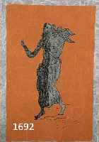 BRAQUE, GEORGES, 1882-1963, TANZENDE, FARBLITHOGRAPHIE AUF JAPANPAPIER, IM DRUCK SIGNIERT, RE. U. HANDSIGNIERT, CA. 39 X 24 CM, U.GL., R.