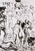 CORINTH, LOVIS, 1858-1925, APOLLO UND DIE MUSEN, KALTNADELRADIERUNG VON 1923, RE. U. HANDSIGNIERT, CA. 27.6 X 23.5 CM, PP