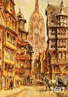 DÖRING, MITTE 20. JH. ANSICHT VON FRANKFURT, ÖL/LWD., SIGNIERT, 30 X 24 CM, RAHMEN