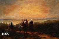 UNBEKANNTER MALER, UM 1870-80, FRAUEN UND KINDER KEHREN VOM STRAND ZURÜCK, ÖL/LWD, RE. U. ÜBERMALTE SIGNATURRESTE, CA. 32.5 X 45 CM, RAHMEN, ...