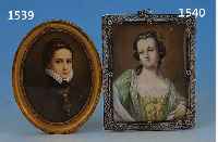 MINIATURMALEREI, DEUTSCH, UM 1900, PORTRÄT DER MARIA STUART, FEINE GOUACHEMALEREI IM OVAL CA. 7.5 X 5.5 CM, U.GL., R.