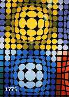 VASARELY, VIKTOR, 1908-1997, ABSTRAKTE KOMPOSITION, FARBSIEBDRUCK, HANDSIGNIERT, NUM. 296/300, CA. 100 X 100 CM, PP, U.GL., R.
