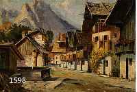 ABSMEIER, MÜNCHENER KÜNSTLER, 1. HÄLFTE 20. JH., DIE FRÜHLINGSSTRASSE IN GARMISCH, ÖL/LWD., SIGN., 40,5 X 50,5 CM, R.