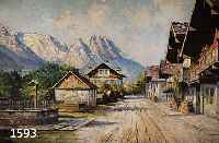 HOFFMANN, LANDSCHAFTSMALER, 1. HÄLFTE 20. JH., DIE FRÜHLINGSSTRASSE IN GARMISCH, ÖL/LWD., SIGN., 70 X 100 CM, R.
