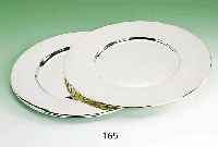 2 Platzteller bzw. Tabletts, 925er Silber, Gebr. Deyle SchwÄbisch GmÜnd, breiter glatter Rand, hervorrr. QualitÄt, D. ca. 31 u. 32 cm total ...