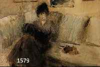 HUGO, GEORGES-VICTOR, 1868 BRÜSSEL-1925 PARIS, SITZENDE DAME MIT MUFF, AQUARELL AUF PAPIER RE.U. SIGN., CA. 20 X 25 CM, PP, U.GL., R.