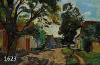 TROST, PAUL, STRAßE DURCH EIN DORF, GOUACHE AUF PAPIER, RE. U. SIGN. UND DAT. 1938, CA. 45 X 55 CM, U.GL., R.