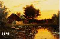 SCHMIDT, M., 1. HÄLFTE 20. JH., ABENDSTIMMUNG IM SPREEWALD, ÖL/HARTFASER, STÄRKER KRAK., SIGN., 50 X 70 CM, R.