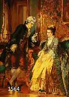 WICHT, G., ROKOKOSALON MIT DAME UND KAVALIER, ÖL/LWD., (L. ALTERSSPUREN), SIGN. U. RE., DAT. 1886, 70 X 54,5 CM, PRUNKRAHMEN