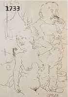Grosz, Georges, 1893-1959, Sonntags frÜh, Lithographie von 1922, handsigniert und mit ok bezeichnet, ca. 35 x 25 cm, PP