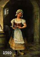 UNBEKANNTER MALER, UM 1890-1900, PORTRÄT EINES HOLLÄNDISCHEN SCHANKMÄDCHENS, ÖL/LWD, CA. 34 X 24 CM