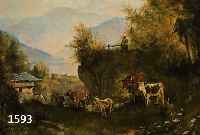 CORNETT, CURT, DEUTSCHER MALER, 20. JH., ALMSOMMER, ÖL/LWD, RE. U. SIGN., CA. 60 X 70 CM, R.