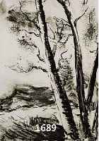 de Vlaminck, Maurice, 1876-1958, Bois, Lithographie aus Mont Cinere, handsign., Auflage 80 Exempl., WVZ Nr. 243, ca. 16 x 13 cm, PP