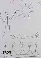 PENCK, A.R., GEB. 1939, ANALYSIS, BLEISTIFT- ZEICHNUNG VON 1990, HANDSIGNIERT, CA. 22 X 17 CM, PP