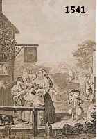 HOGARTH, WILLIAM, 1697-1764, DIE TAGES- ZEITEN, VIER KUPFERSTICHE VON RIEPENHAUSEN 1738, JE CA. 27 X 23 CM, PP