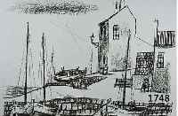 SASEK, MIROSLAV, ST. TROPEZ, LITHOGRAPHIE, HANDSIGNIERT, CA. 32 X 45 CM