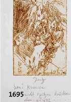 JANSSEN, HORST, 1929-1995, QUEERBEET FÜR JENS, RADIERUNG VON 1987, CA. 12 X 8.5 CM, MIT HANDSCHRIFTLICHEM VERMERK FÜR DEN DRUCKER: JENTZI, BON ! ...