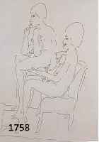 FRANK, EDVARD, 1909-1972, DREI TUSCHFEDER- ZEICHNUNGEN MIT EROTISCHEN DARSTELLUNGEN, RÜCKSEITIG MIT NACHLAßSTEMPEL VERSEHEN, JE CA. 29.5 X 21 CM