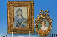 MINIATURMALEREI, WOHL ENGLAND, UM 1900, PORTRÄT EINER ROKOKODAME, GOUACHE AUF ELFEN- BEIN, CA. 9 X 6 CM, U.GL., R.
