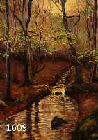 V. ESCHER, E. ALFRED, 1883 ZOFINGEN - 1963 WINTERTHUR, BACH IM WALD, SIGNIERT, 36 X 30 CM, RAHMEN
