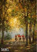MÖRITZ, FRITZ, GEB. 1922 DÜSSELDORF, PARFORCEJAD IM WALD, ÖL/LWD, RE. U. SIGN., CA. 60 X 50 CM