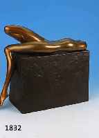 SKULPTUR, BRUNI, BRUNO, SDRAIATA, VENTURI IN BOLOGNA, AUF SOCKEL MONTIERT, BRONZE, AUFLAGE 99 EXPL., SIGN. U. NUM. 16/99, H. 37 CM, B. 48 CM