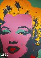 WARHOL, ANDY, 1928-1987, MARYLIN, FARB- SIEBDRUCK AUS DER EDITIO SUNDAY B. MORNING, RÜCKSEITIG SO GESTEMPELT, AUßERDEM MIT STEMPEL FILL IN YOUR ...