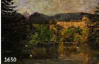 SCHIEBELER, ERICH, GEB. 1867 KASSEL, SCHLOß KASSEL UND WILHELMSHÖHE, ÖL/LWD, RE. U. SIGN. UND DAT. 1897, CA. 36 X 47 CM, R.