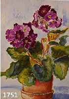 EHRICH, OTTO, GEB. 1897, VIOLETTE GERANIEN, AQUARELL AUF PAPIER, LI. U. SIGN., CA. 38 X 30 CM, U.GL., R.