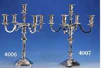 KERZENLEUCHTER, ITALIEN, 60/70ER JAHRE, 800ER SILBER, FRÜHBAROCKSTIL, 5-ARMIG, GEW. CA. 2730 G, H. CA. 47.5 CM