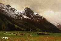 ZIMMERMANN, FRIEDRICH, 1823 DIESSENHOFEN-1884 ORMONT, WEIDENDE KÜHE VOR IMPOSANTER HOCHGEBIRGSKULISSE, ÖL/MALKARTON, RÜCKSEITIG BEZEICHNET: ...