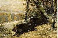 VON HENDERICHS, FRANZ, DEUTSCHER MALER, 1. HÄLFTE 20. JH., WILDSCHWEINE BRECHEN AUS DEM WINTERLICHEN WALD, ÖL/HOLZ, RE. U. SIGN., CA. 32 X 44 ...