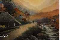 MARIMOTO M.Y., JAPANISCHER KÜNSTLER, UM 1900, REISIGSAMMLER IN HERBSTLICHER LAND- SCHAFT AN GEBIRGSBACH, AQUARELL, LI. U. SIGN., CA. 47 X 64 CM, ...