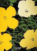 WARHOL, ANDY, 1928-1987, FLOWERS, FARB- SIEBDRUCK AUS DER EDITION SUNDAY B. MORNING, RÜCKSEITIG SO GESTEMPELT UND MIT DEM STEMPEL: FILLIN YOUR ...