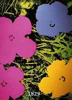 WARHOL, ANDY, 1928-1987, FLOWERS, FARB- SIEBDRUCK AUS DER EDITION SUNDAY B. MORNING, RÜCKSEITIG SO GESTEMPELT UND MIT DEM STEMPEL: FILLIN YOUR ...
