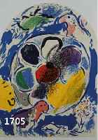 Chagall, Marc, 1887-1985, drei Farblitho- graphien aus der Serie Jerusalemer Fenster, Ed. Andre Sauret, Mourlot Paris 1962, je ca. 20.5 x 15 cm, PP