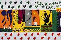 Matisse, Henri, 1869-1954, drei Farblitho- graphien aus Jazz, 1 x 42 x 88 cm, zwei mehrfach gefaltet