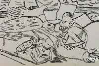 MAX BECKMANN, LITHOGRAPHIE 1937, SÜNDENFALL, CA. 13 X 19 CM, PP