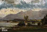 HAHN, WOHL MÜNCHNER MALER, VORALPENLANDSCHAFT MIT SEE, SIGNIERT, ÖL/ KARTON, 20 X 47 CM