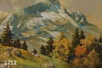 RETTIG, HEINRICH, 1859 BRESLAU-1921 MÜNCHEN, GOUACHE/KARTON, ALPSPITZE BEI GARMISCH, 29,5X40CM, UNTEN LINKS SIGN. UG VON HR. KNOFE/MANNHEIM, ...