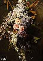 STROMEYER, HELENE MARIE, 1834 HANNOVER-1924 KARLSRUHE, STILLEBEN MIT ROSEN, FLIEDER UND ANDEREN BLUMEN, ÖL/LWD, KL. REST. STELLE, RE. U. SIGN., ...