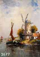 WEHN, RANDOLF, GEB. 1911 MÜNCHEN, WINDMÜHLE AN DER HOLL. KÜSTE, ÖL/LWD, RE. U. SIGN., CA. 60 X 50 CM, R.