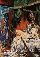 PROSPER MERIMéE: LES AMES DU PURGATOIRE, ED. LITTERAIRES DE FRANCE 1946, 36 Z.T. EROTISCH FARBLITHOGR. V. PIERRE ROUSSEAU, GANZSEITIG UND IM ...