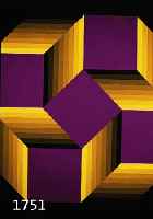 VASARELY, VIKTOR, 1908-1997, MALOM PURPLE, FARBSIEBDRUCK, HANDSIGNIERT, NUM. 119/300, CA. 90 X 60 CM