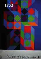 VASARELY, VIKTOR, 1908-1997, PLAKAT ZU DEN OLYMPISCHEN SPIELEN 1972 MÜNCHEN, CA. 100 X 64 CM