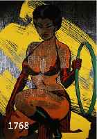 JONES, ALLEN, GEB. 1937, DOMPTEUSE, FARBSIEBDRUCK AUF SILBERFARBENES PAPIER, CA. 58 X 53.5 CM